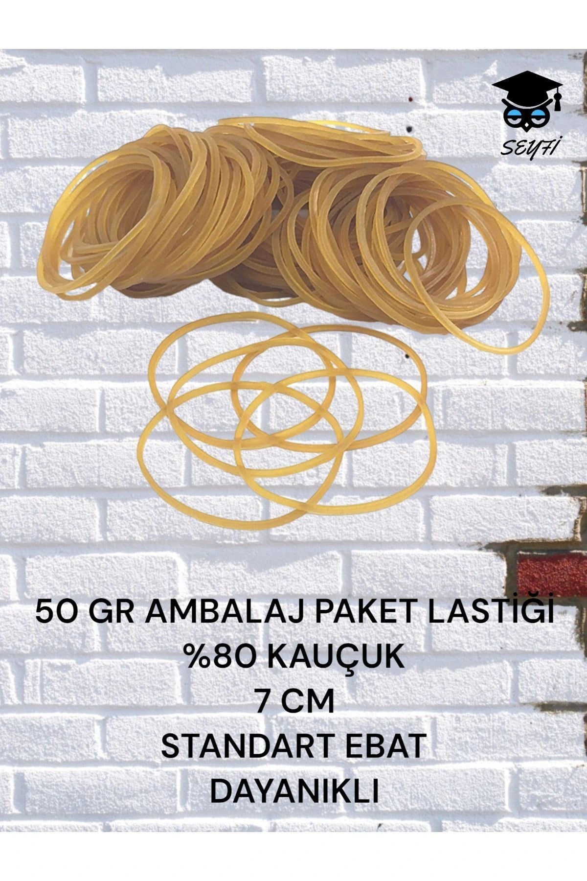 50 GR AMBALAJ PAKET LASTİĞİ %80 KAUÇUK 7 CM STANDART EBAT DAYANIKLI