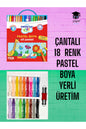 ÇANTALI 18 RENK PASTEL BOYA YERLİ ÜRETİM