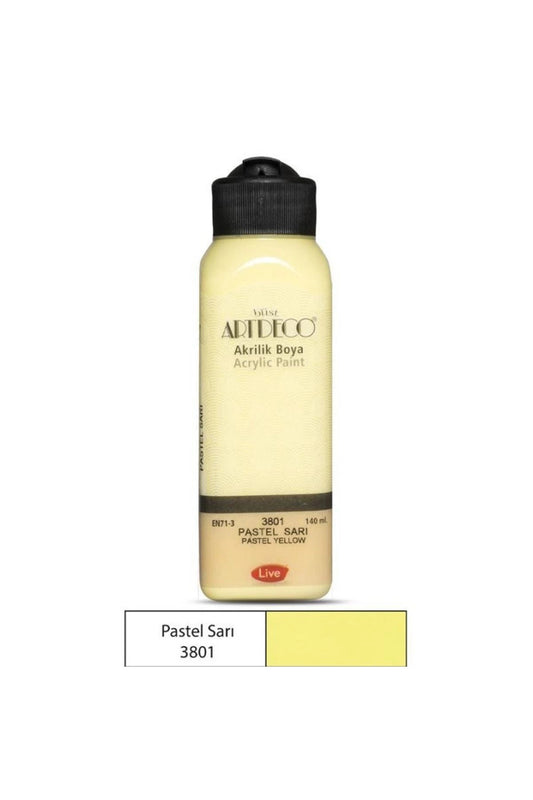 Akrilik Boya Pastel 140 ml Pastel Sarı 3801