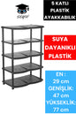 5 KATLI PLASTİK AYAKKABILIK SUYA DAYANIKLI PLASTİK EN : 29 cm GENİŞLİK: 47 cm YÜKSEKLİK: 77 cm
