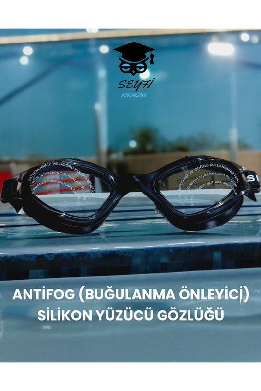 PROFESYONEL SİLİKON ANTİFOG YÜZÜCÜ GÖZLÜĞÜ AYARLANABİLİR EBAT BUĞULANMA YAPMAZ