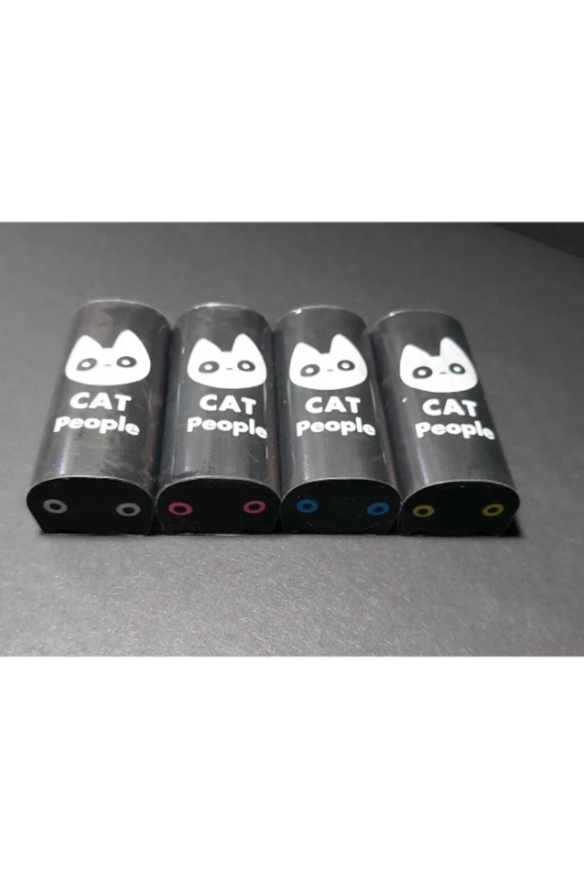 Siyah Silgi Kedi Modelli - 4 Adet