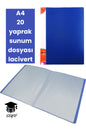 A4 20 yaprak sunum dosyası lacivert