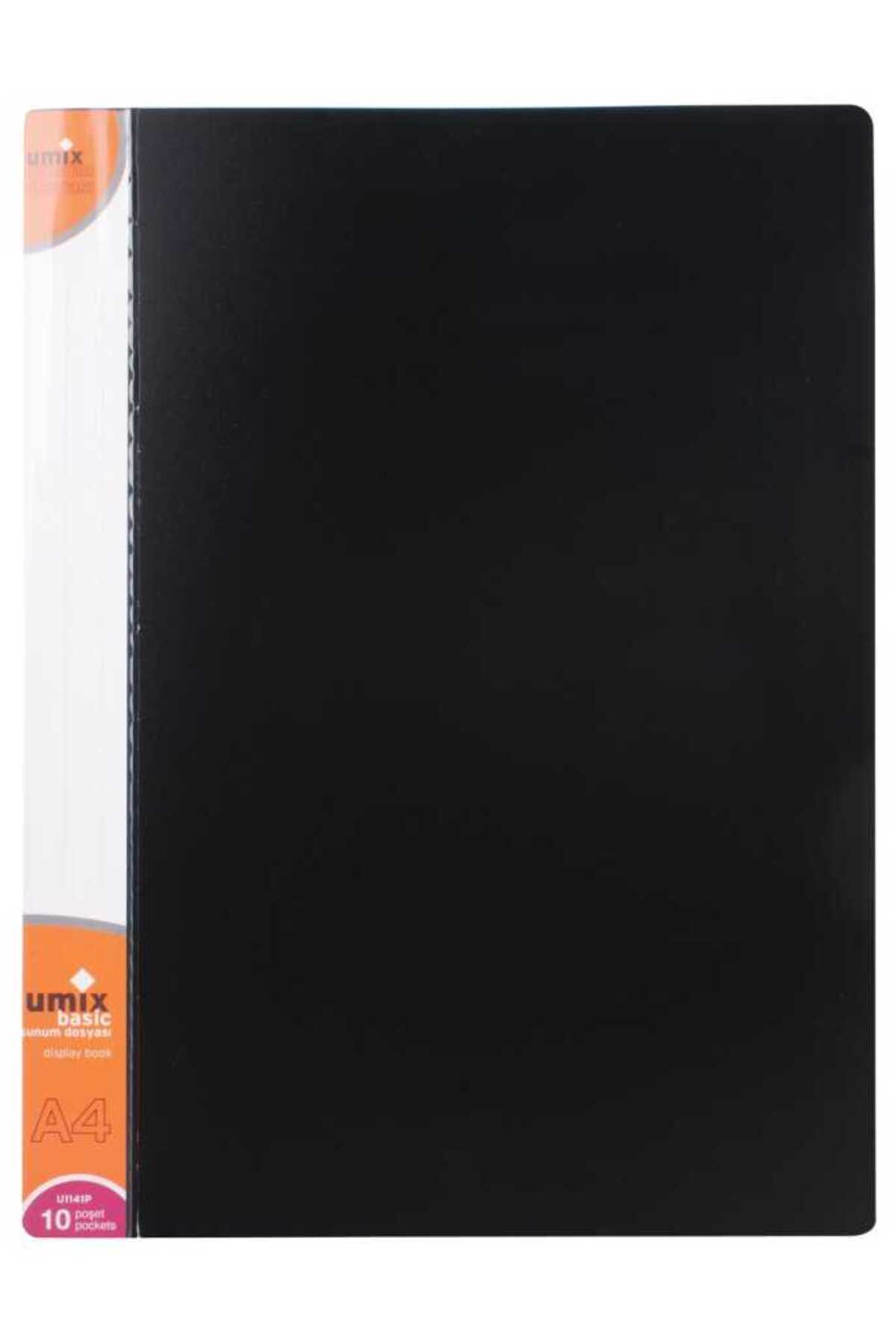 Basic A4 Sunum Dosyası 10'lu Siyah N:u1141p-sı