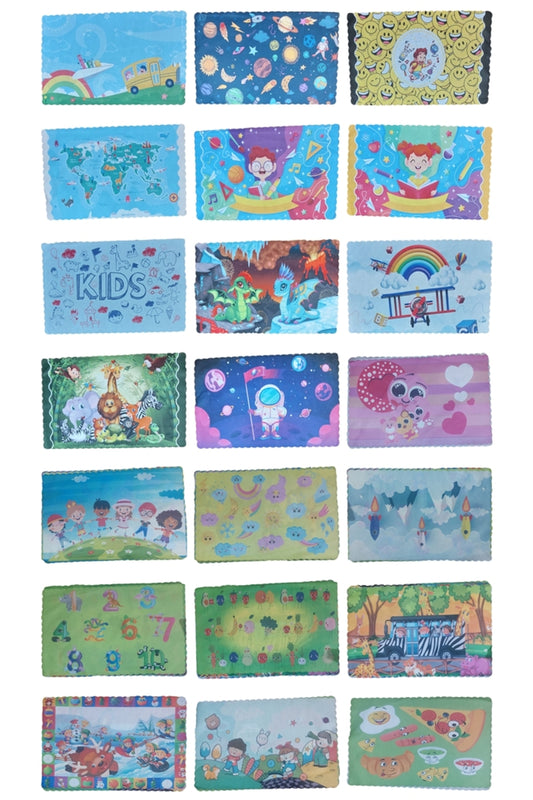 30x45 CM 12 ADET YIKANABİLİR BESLENME ÖRTÜSÜ KARMA DESEN GELMEKTEDİR UNİSEX MODELLER