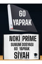 60 YAPRAK SİYAH A4 SUNUM DOSYASI NOKİ PRİME YÜKSEK KALİTE POŞET KALINLIĞI YERLİ ÜRETİM