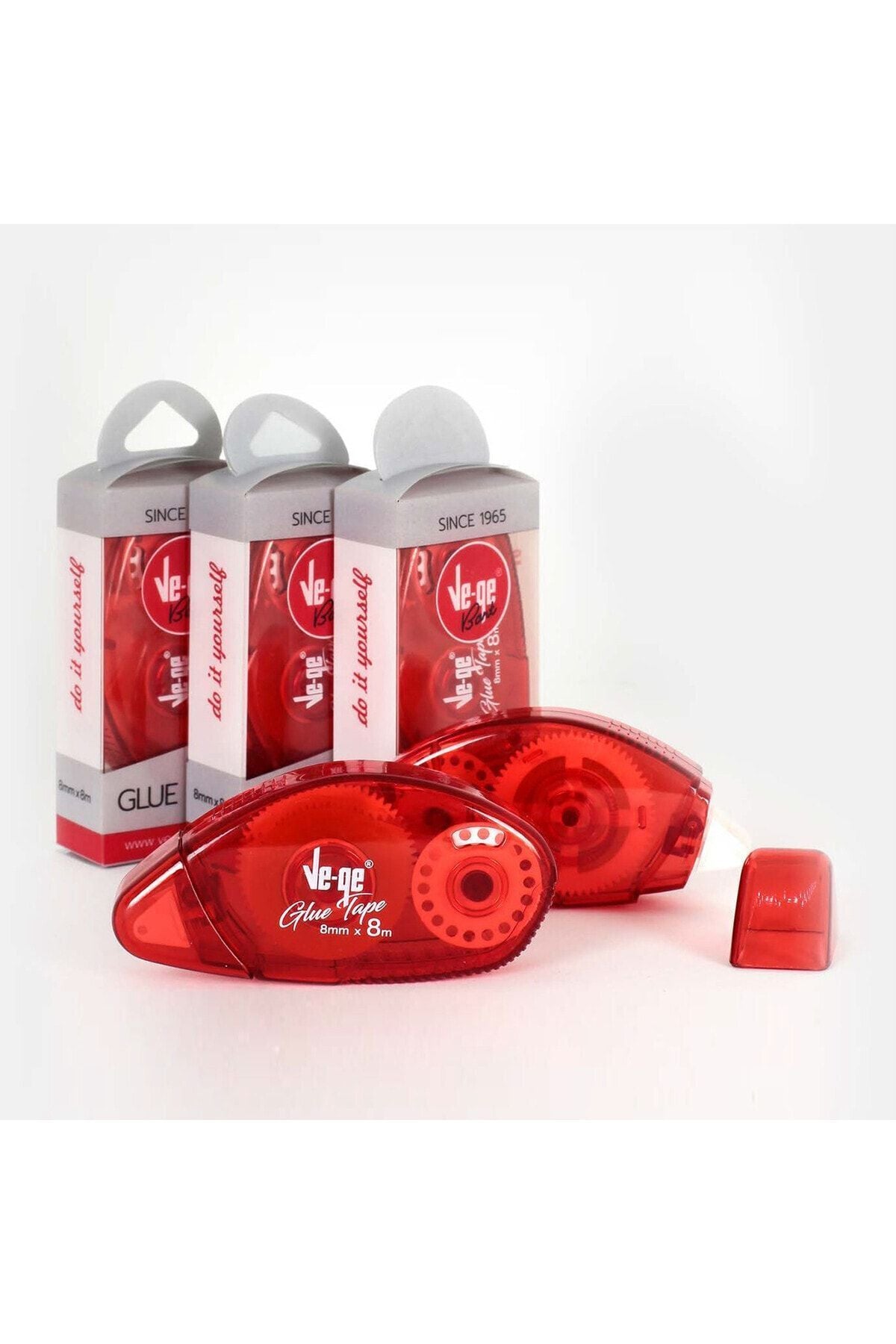 Ve-ge Şerit Çift Taraflı Yapıştırıcı Vege Glue Tape 8mm / Scrapbook (1 ADET)