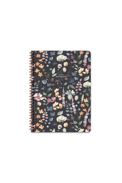 ÇİZGİLİ 16x22 CM 80 YAPRAK KARTON KAPAK TELLİ DEFTER 60 GRAM BEYAZ SAYFA ÇİÇEK