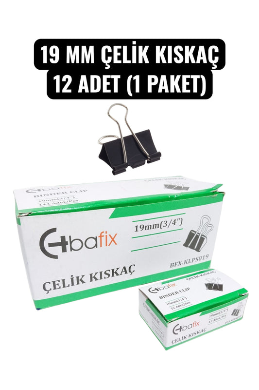 19 MM ÇELİK KISKAÇ 12 ADET (1 PAKET)