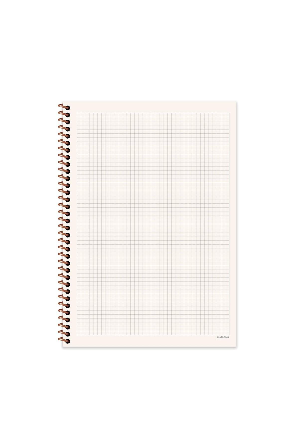 KARELİ 16x22 CM 80 YAPRAK PLASTİK KAPAK TELLİ DEFTER KREM RENK 60 GR HAFİF KAĞIT