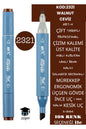 ÇİFT TARAFLI PROFESYONEL ÇİZİM KALEMİ KALICI MÜREKKEP ÜÇGEN GÖVDE İNCE UÇ 1 MM KESİK UÇ 2-6MM SKETCH
