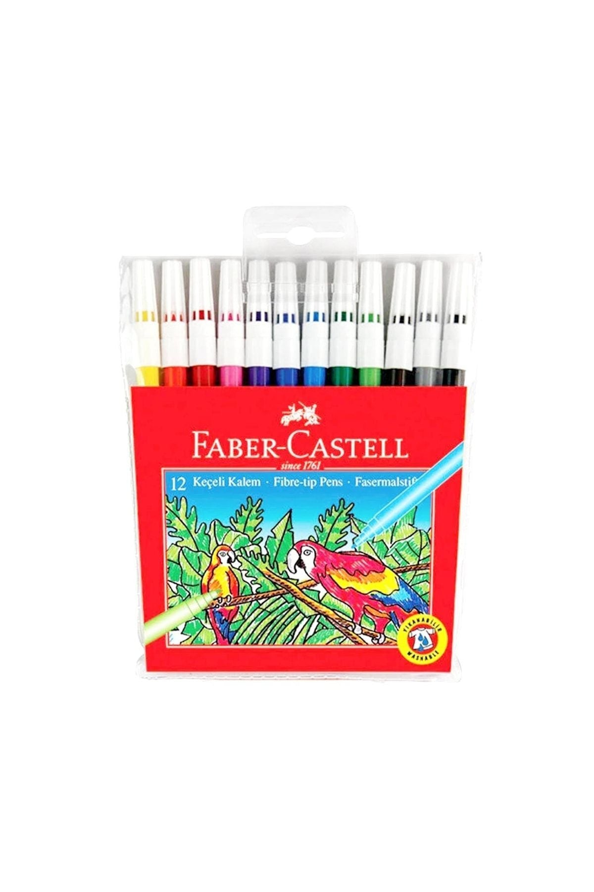 Faber-castell Mercanlı Kurşun Kalem Kırmızı Kalem Ve 12 Li Kuru Sulu Keçeli Pastel Boya