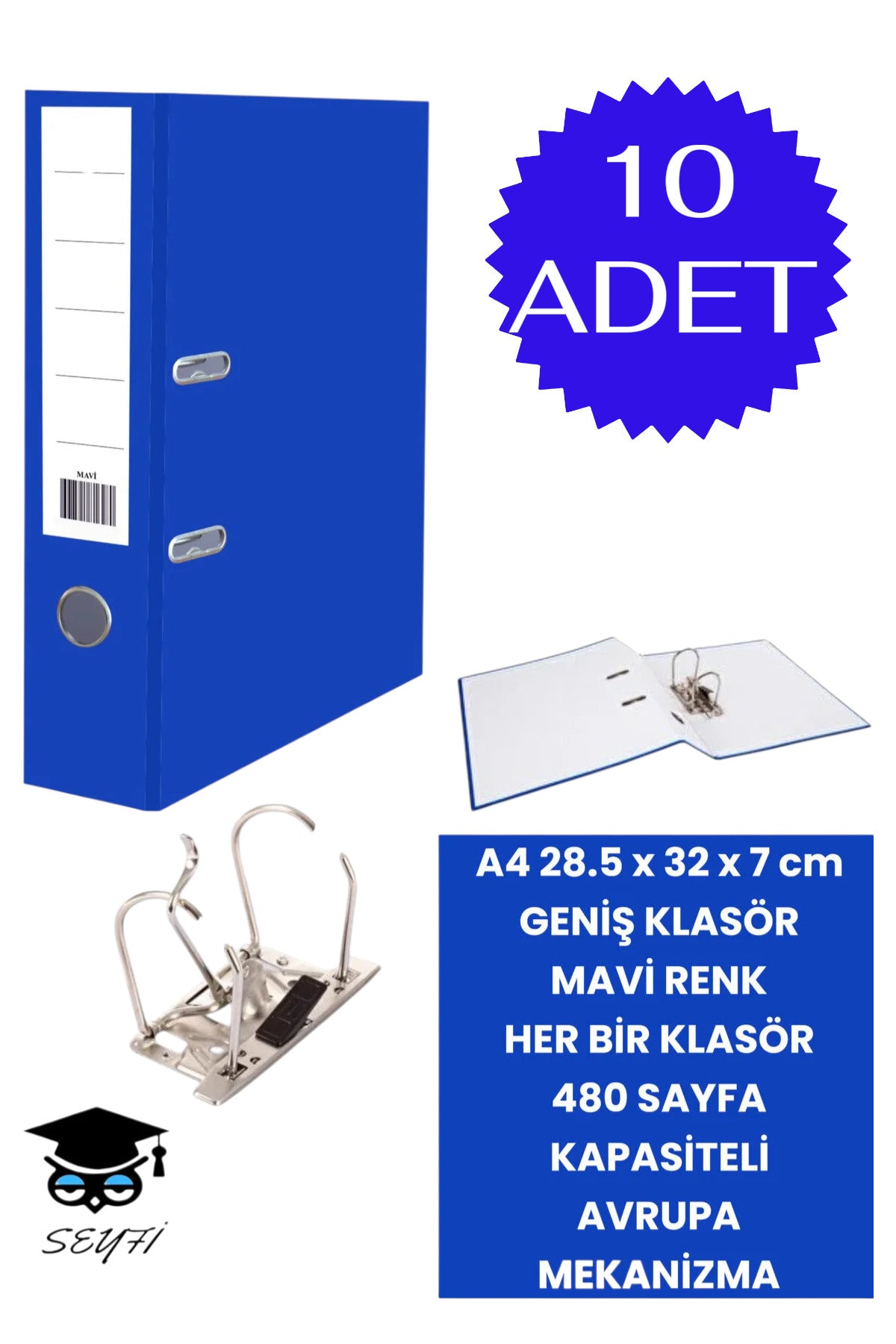 A4 OFİS KLASÖRÜ BÜRO EVRAK DÜZENLEYİCİ KLASÖR ÇİFT METAL HALKA AVRUPA MEKANİZMA