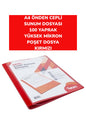 A4 ÖNDEN CEPLİ SUNUM DOSYASI 100 YAPRAK YÜKSEK MİKRON POŞET DOSYA NOKİ