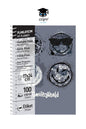 17x24 CM 100 YAPRAK PLANLAYICI DEFTER STİCKER AYLIK HAFTALIK YILLIK YEMEK PLANNER SERT KAPAK TELLİ