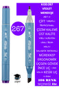 ÇİFT TARAFLI PROFESYONEL ÇİZİM KALEMİ KALICI MÜREKKEP ÜÇGEN GÖVDE İNCE UÇ 1 MM KESİK UÇ 2-6MM SKETCH