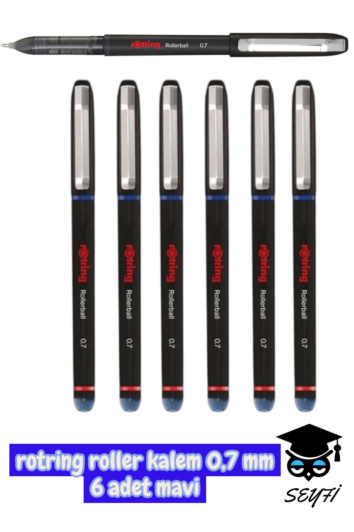 rotring roller kalem 0,7 mm 6 adet