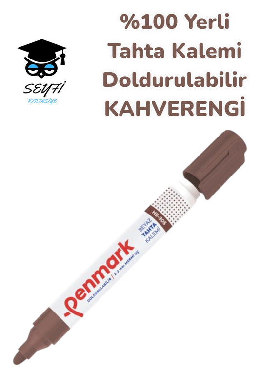 %100 Yerli Beyaz Tahta Kalemi Kahverengi