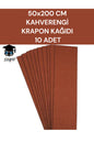 50x200 CM KAHVERENGİ KRAPON KAĞIDI 10 ADET