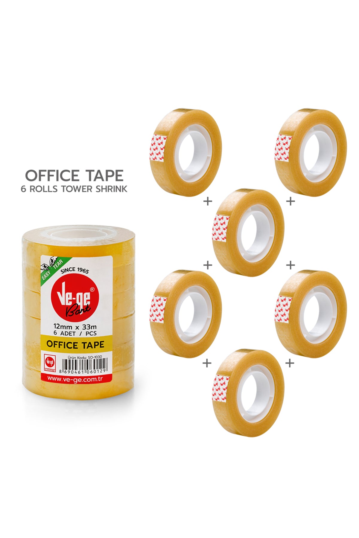 12mm X 33 Metre SELEFON PARA BANTI 6 ADET ORTA BOY