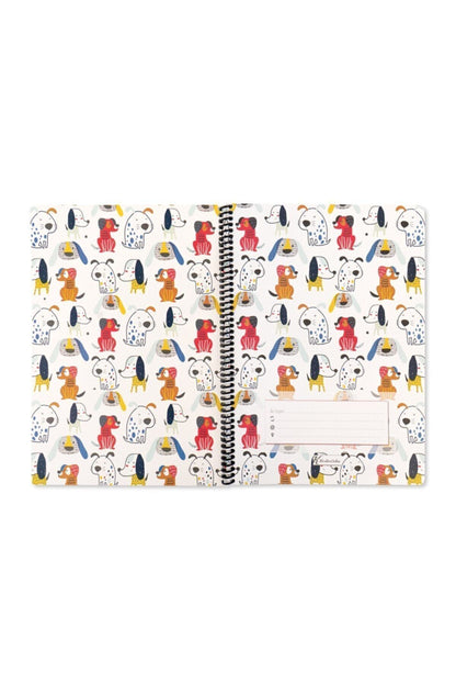 Keskin Color Animal Friends Spiralli Köpekler Karton Kapak 80 Yaprak A4 Kareli Defter