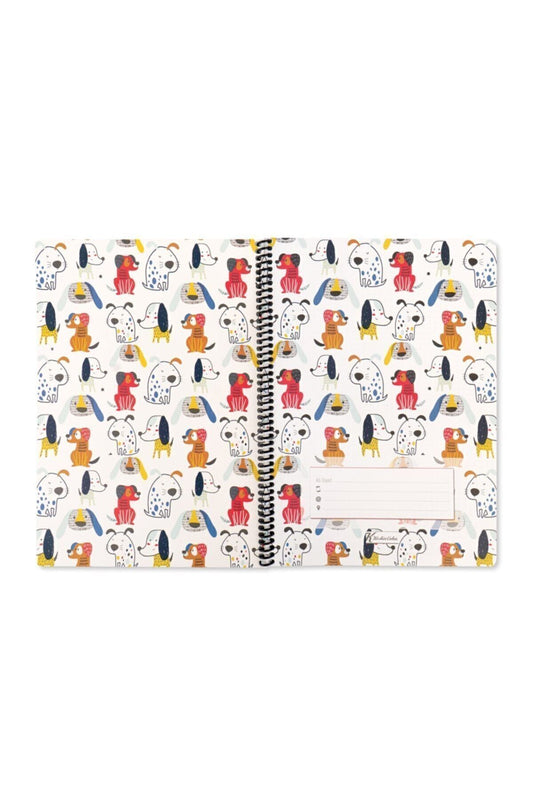Keskin Color Animal Friends Spiralli Köpekler Karton Kapak 80 Yaprak A4 Kareli Defter