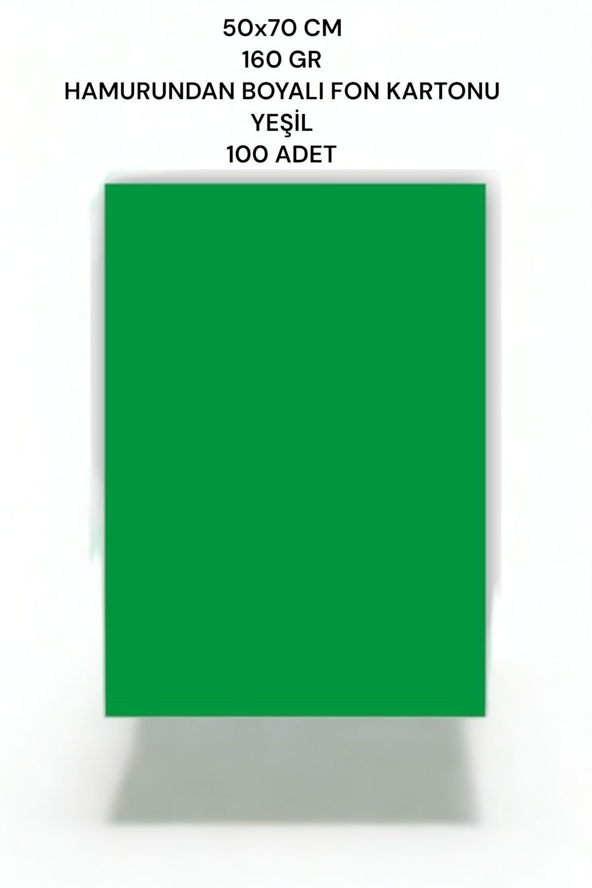 YEŞİL 50X70 CM 160 GR FON KARTONU 100'LÜ PAKET