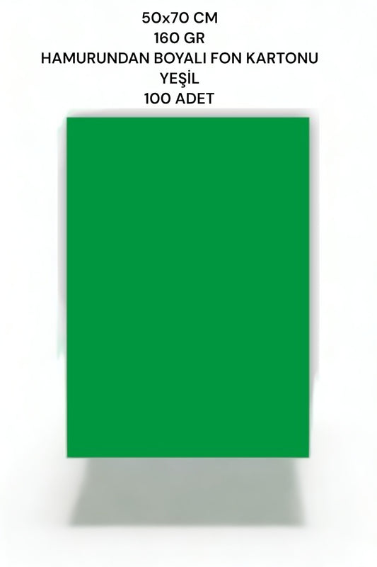 YEŞİL 50X70 CM 160 GR FON KARTONU 100'LÜ PAKET