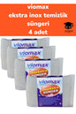 viomax ekstra inox temizlik süngeri 4 adet
