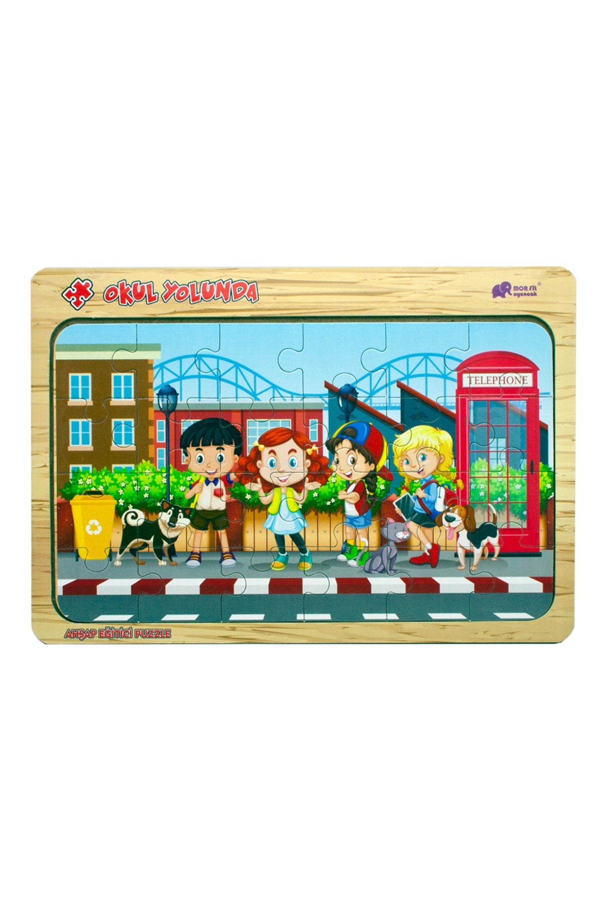 Çocuk Ahşap Puzzle 24 Parça