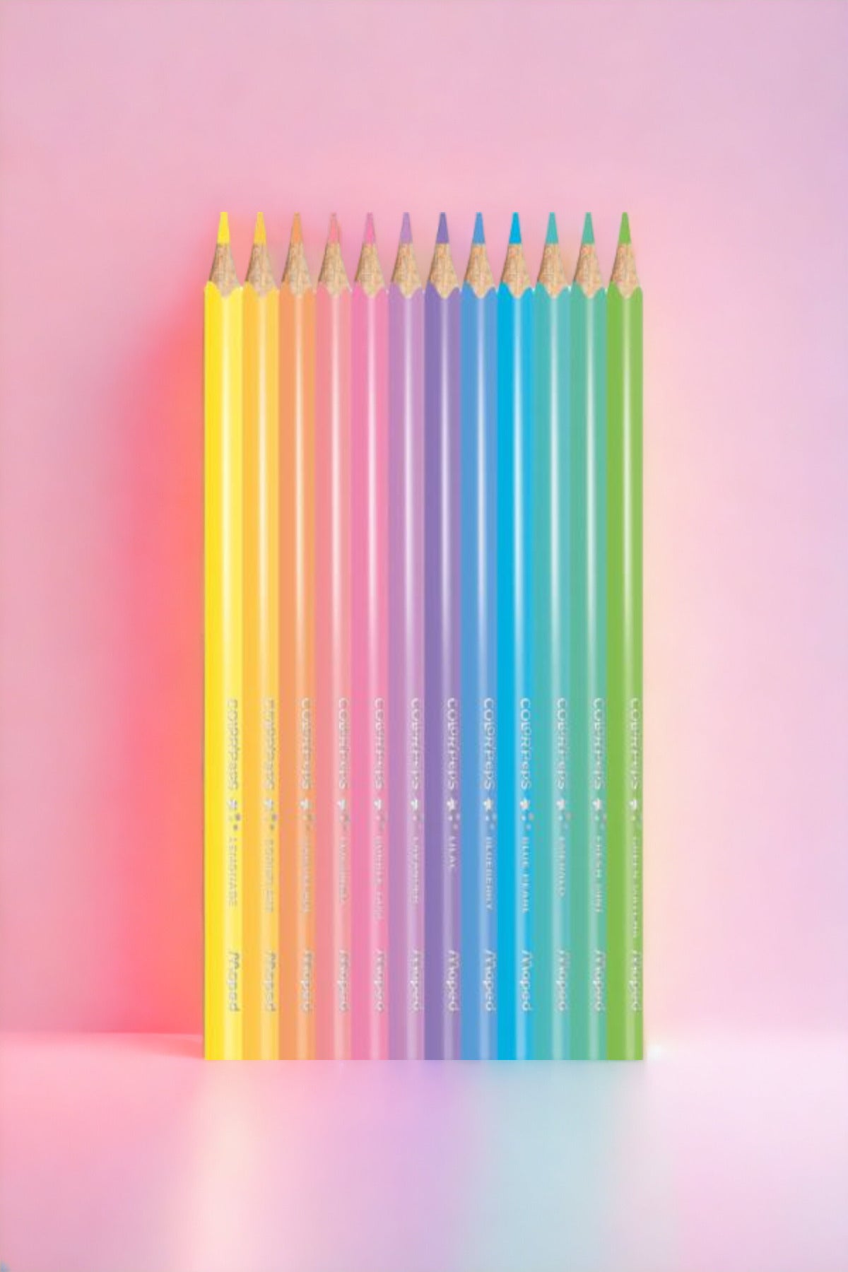12 PASTEL RENK KURU BOYA BOYA KALEMİ SETİ COLOR PEPS PASTEL RENK 12 Lİ