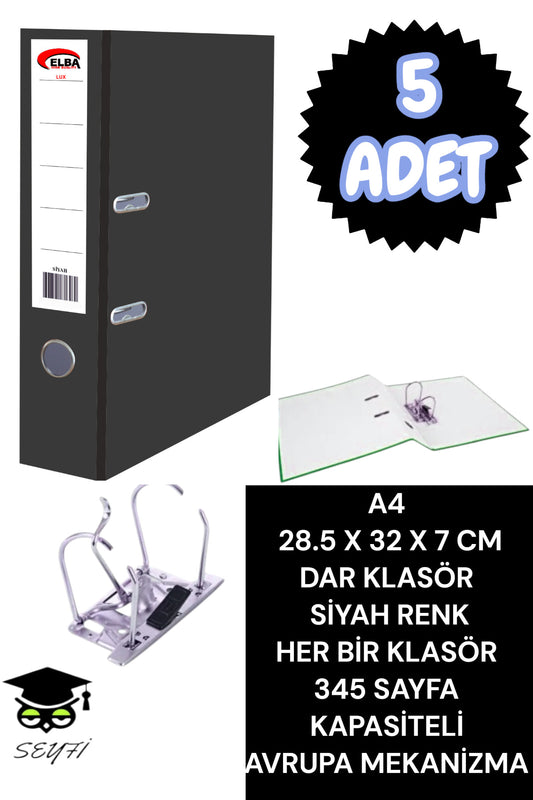 A4 OFİS KLASÖRÜ BÜRO EVRAK DÜZENLEYİCİ KLASÖR ÇİFT METAL HALKA AVRUPA MEKANİZMA