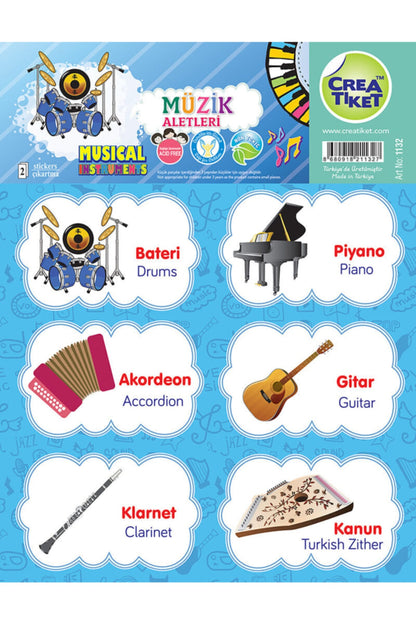 Creatiket Eğitici Çıkartma Ingilizce*türkçe