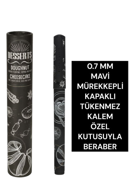 0.7 MM MAVİ MÜREKKEPLİ KAPAKLI TÜKENMEZ KALEM ÖZEL KUTUSUYLA BERABER