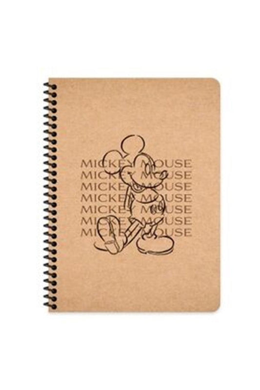 Mickey Mouse 16x22 Cm Çizgisiz Defter Beyaz Sayfa Kraft Kapak 80 Sayfa