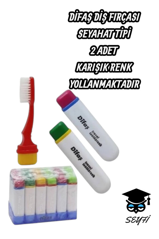 DİFAŞ DİŞ FIRÇASI SEYAHAT TİPİ 2 ADET KARIŞIK RENK YOLLANMAKTADIR