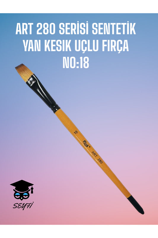 N0:18 ART 280 SERİSİ SENTETİK YAN KESIK UÇLU FIRÇA