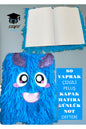 A5 (14X20 CM) EBAT 80 YAPRAK ÇİZGİLİ PELUŞ KAPAK HATIRA GÜNLÜK NOT DEFTERİ
