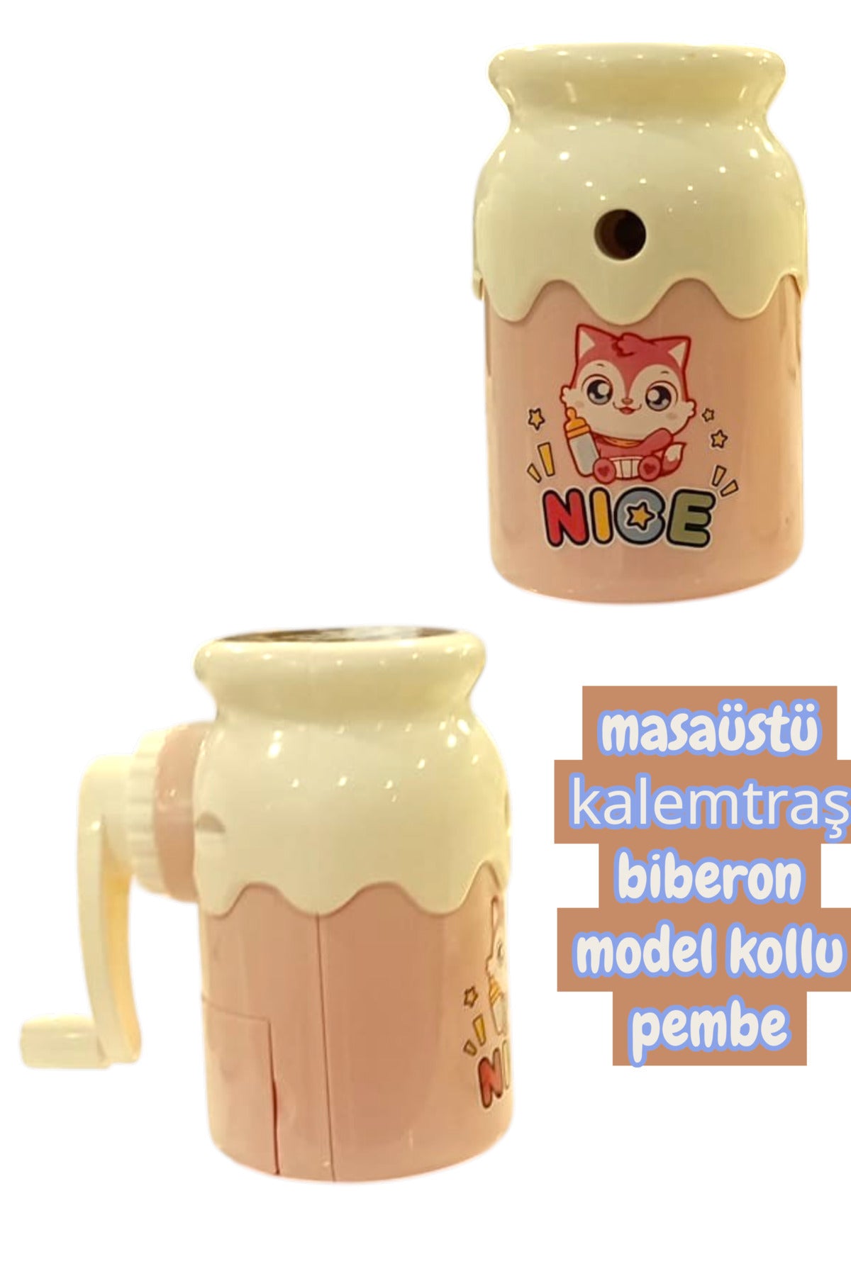 masaüstü kollu kalemtraş biberon model