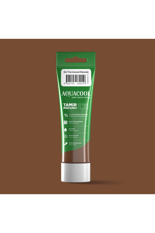 Aquacool Su Bazlı Çatlak Giderici Ahşap Tamir Dolgu Macunu 842 Thermowood Diş Budak 200 Gr
