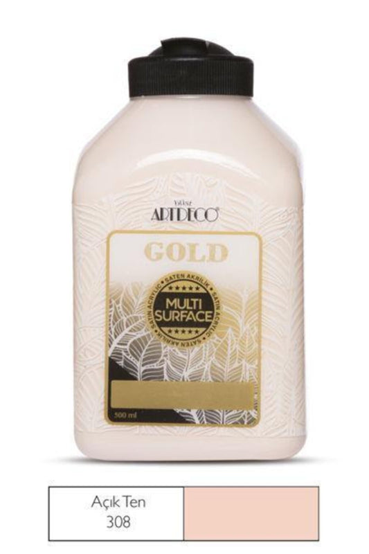 Gold Multi Surface Akrilik Boya 500 ml. 308 AÇIK TEN