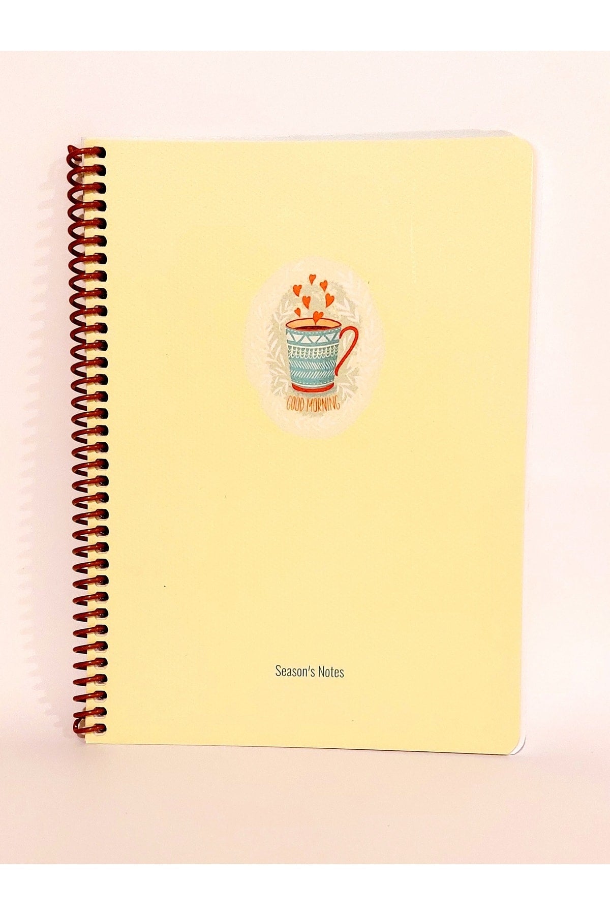 80 Sayfa Çizgisiz Telli Defter Kahve Temalı 16x22 Cm 60 Gr Beyaz Kağıt