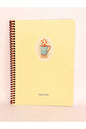 80 Sayfa Çizgisiz Telli Defter Kahve Temalı 16x22 Cm 60 Gr Beyaz Kağıt