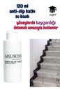 120 ml anti-slip katkı su bazlı yüzeylerde kayganlığı önlemek amacıyla kullanılır