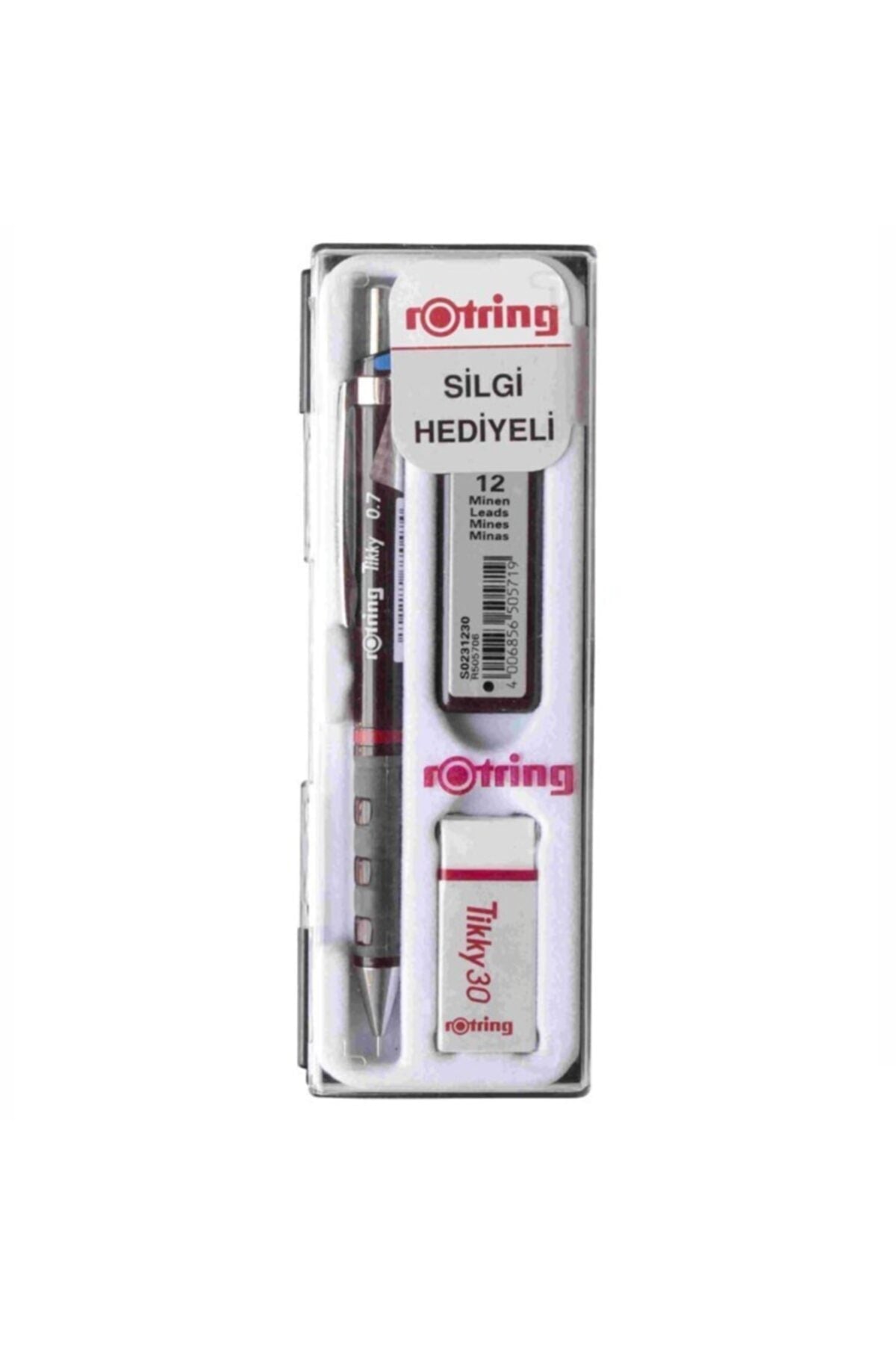 Bordo Tikky Versatil Kalem Silgi Ve Uç Set 0,7mm