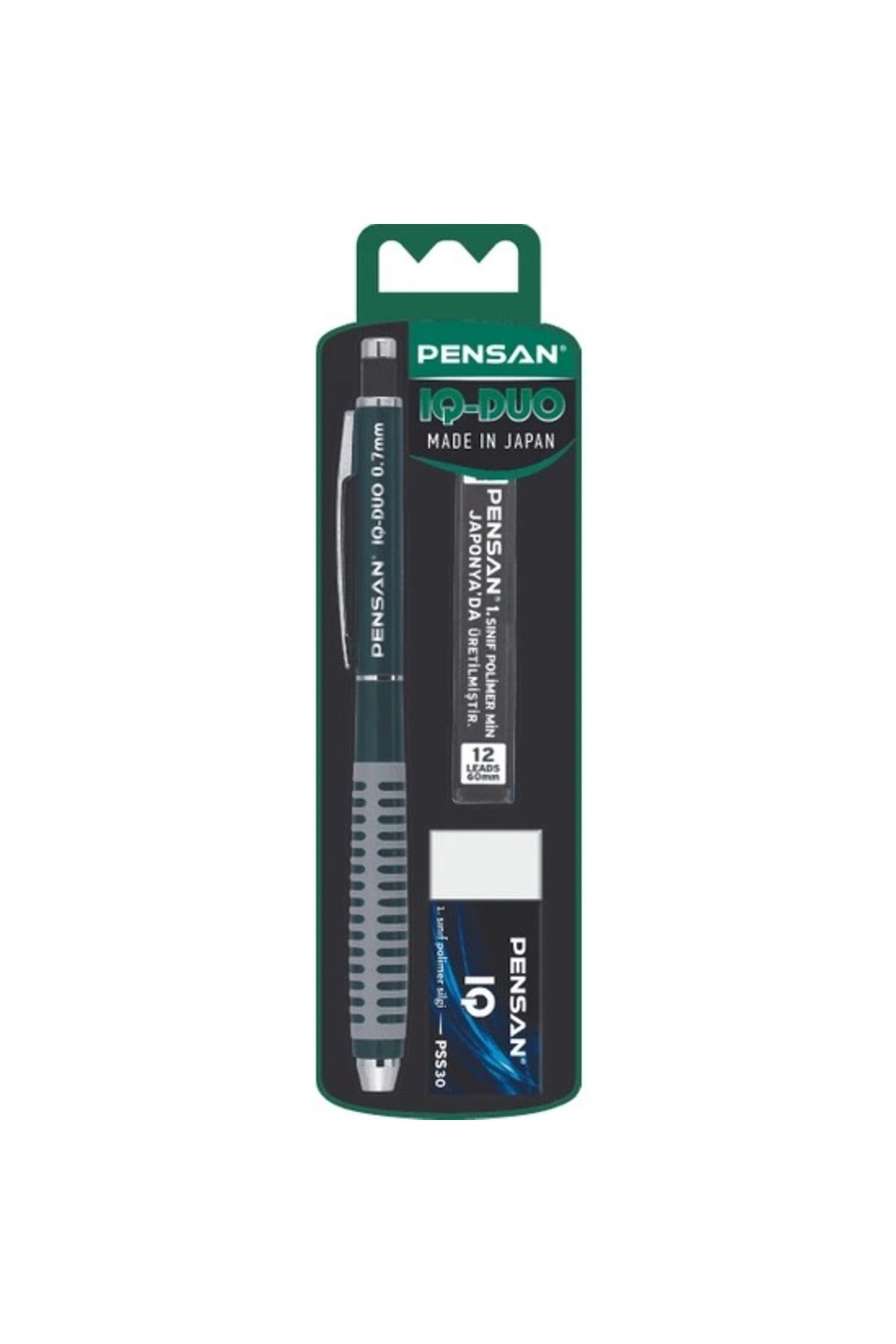 Iq-duo 0.5 Mm Versatil Kalem+silgi+min Yeşil