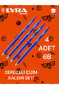 DERECELİ ÇİZİM KALEMİ SETİ 4 ADET KURŞUN ÇİZİM KALEMİ LYRA ROBİNSON ALMANYA ÜRETİM