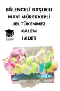 EĞLENCELİ BAŞLIKLI İNCE UÇLU JEL TÜKENMEZ KALEM MAVİ MÜREKKEP