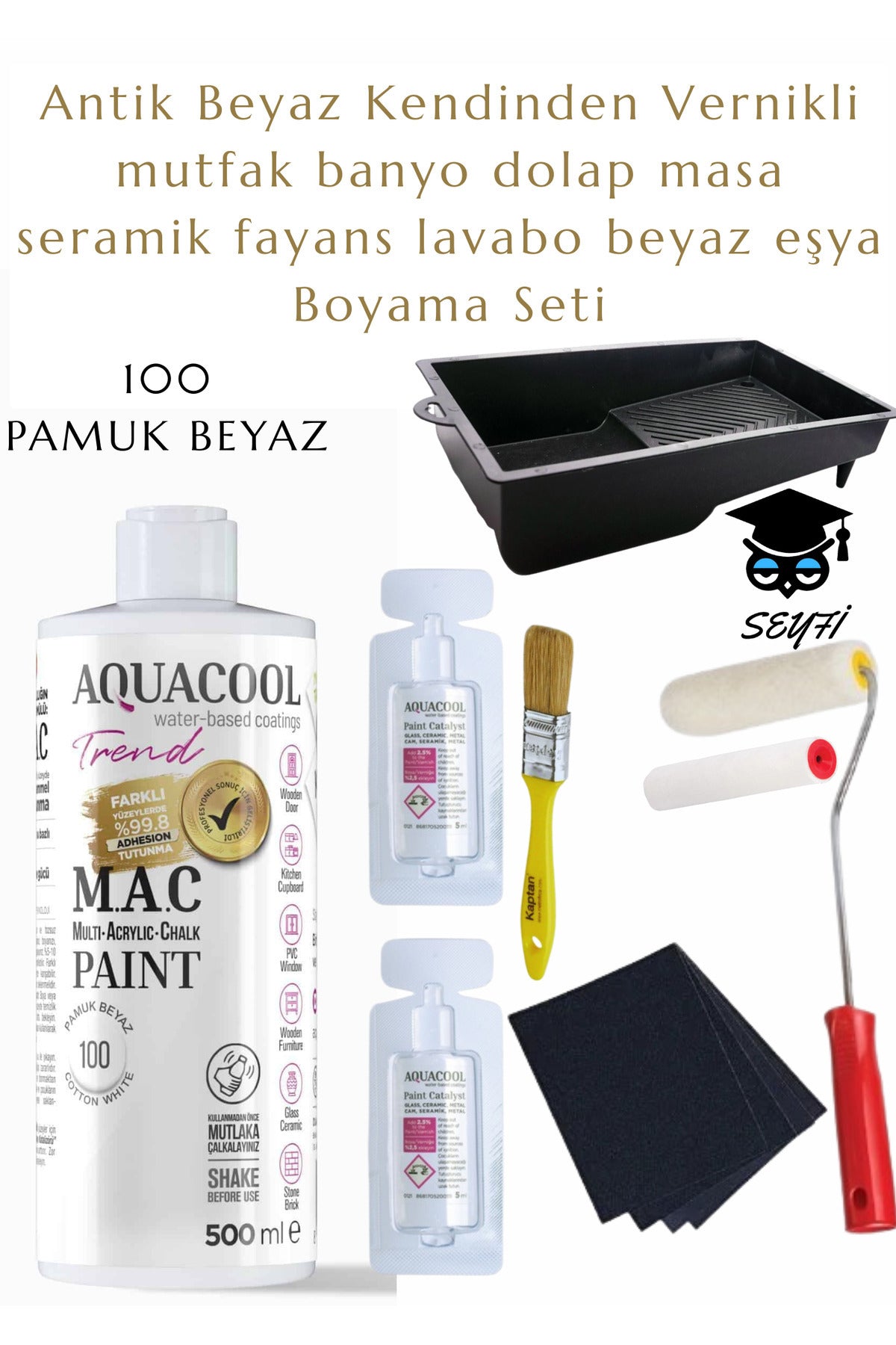 kendiliğinden vernikli çelik ahşap kapı beyaz eşya mutfak dolabı fayans petek metal boya 500 ml 100