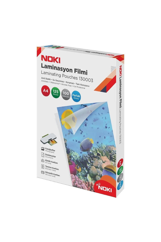 Laminasyon Filmi Parlak 125 Mic A4 100 Lü